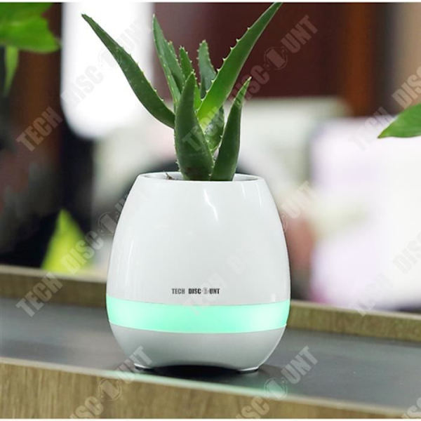 TD® Blomkruka inomhus utomhus vit musikalisk bluetooth-ljushögtalare nattlampa trådlös magisk smart multifunktion
