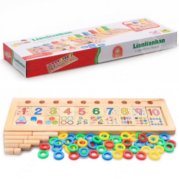Montessori-puulelut lapsille - CONFOZEN - Logaritmikirja - Opettavainen lelu