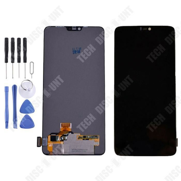 TD® Pour OnePlus 6 A6000 näyttö OnePlus 6 TFT musta LCD-näyttö kosketusnäyttö puhelimen näyttökokoonpano Svart