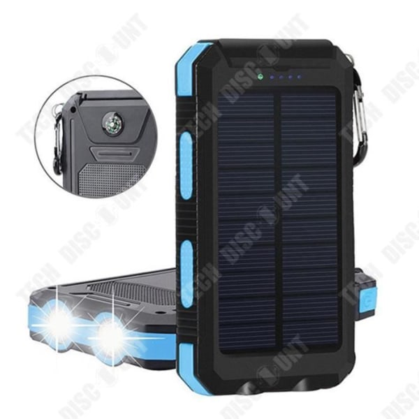 TD® 20000mAh Solar Power Bank-laddare 2-ports USB med dubbla LED-ljus Laddar bärbara batterienheter