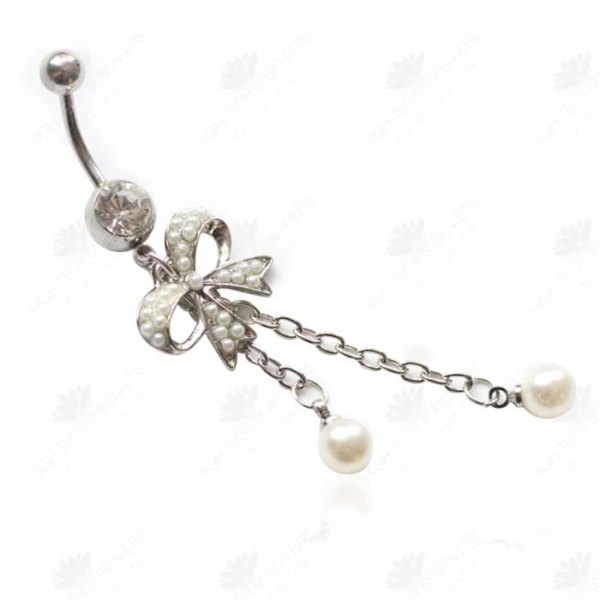 HTBE® Menneskekrop diamant navle ring bue vedhæng sexy tilbehør simpel atmosfære eksklusiv mode elegant