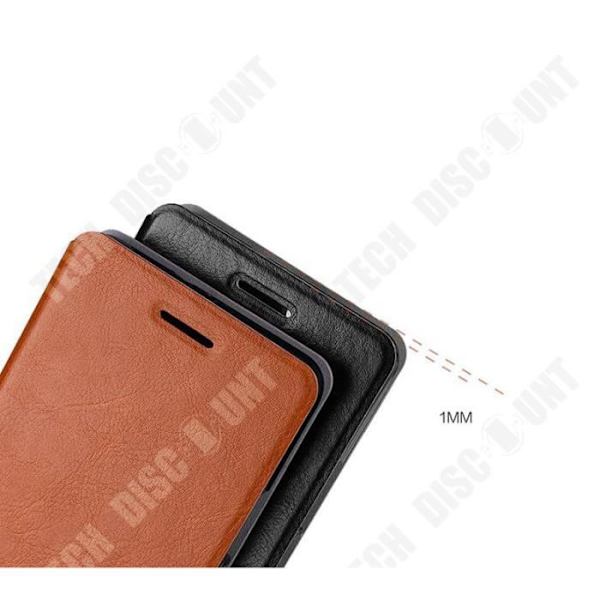 TD® Etui Portefeuille Flip PU Læder Ultra Slim Magnetisk Stødabsorberende Med Kortlommer Til Samsung Galaxy J3(2017) - Nej