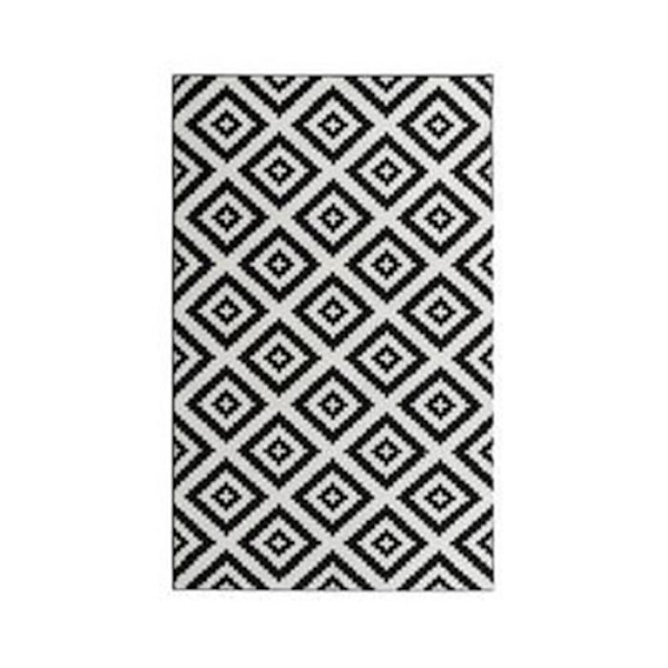 TD® Moderne stue tæppe - 160 x 230 cm - 100% polypropylen frisé - Sort Svart