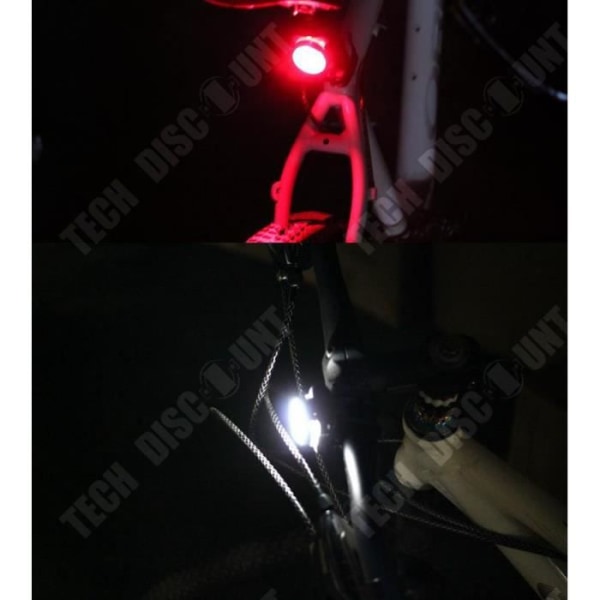 TD® Pyörävalo MTB USB ladattava etuvalo + varoitus takavalosetti pyöräilytarvikkeet
