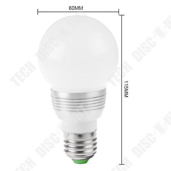TD®-lampa 3W 100 lm E27/ RGB-lampa med 85-265 V IR trådlös fjärrkontroll/avståndskontroll och energibesparing