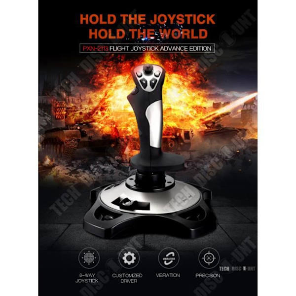 TD® joystick spelkontroll flygsimulator simulering flygplan kontroll pro luftstrid cockpit pilotentusiaster usb realistisk exakt