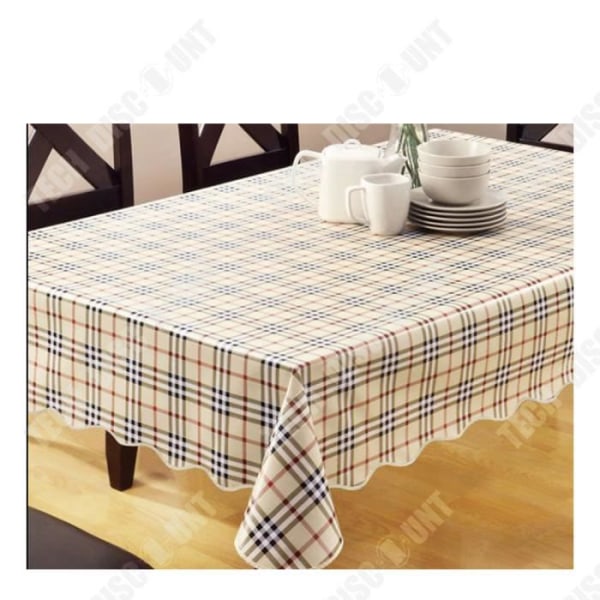 TD® rektangulär duk anti-fläck PVC toppskydd skydd skotsk design matsal kök dekoration billigt