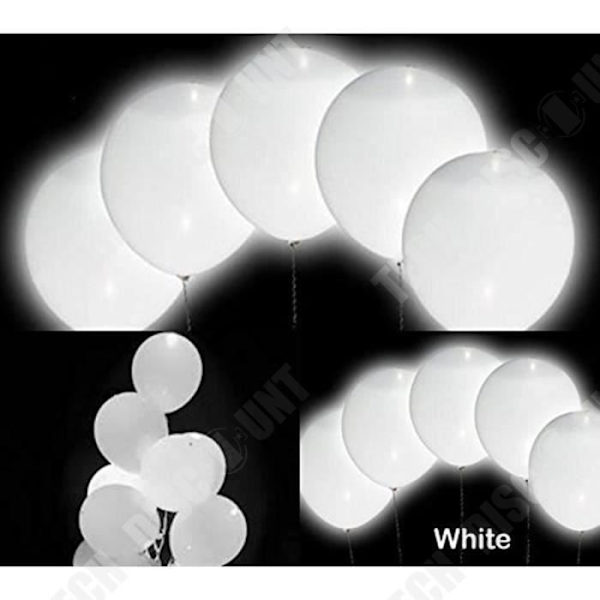 TD® Sæt af 50 Stykker LED Luminous Balloner Hvide Dekoration Lysende Festplads til Bryllup Fest Aften / Hvide lejligheder