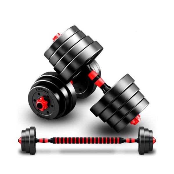TD® 15 kilogram Accueil træning fitness til mænd og kvinder arm muskler med aftagelige håndvægte og variable håndvægte - sort