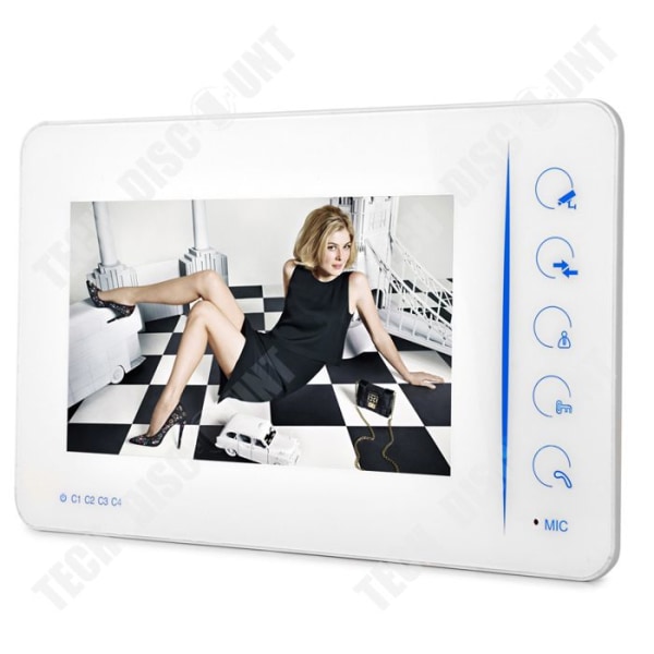 TD® Dörrklocka 7-tums färgpekskärm Night Vision Vattentät Smart Visual elektronisk dörrklocka