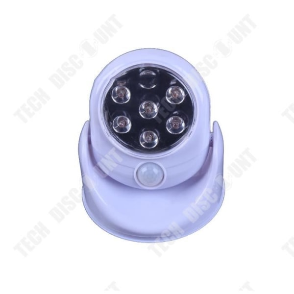 TD® LED-lampa Ljus 360° rörelsedetektor roterar automatiskt Trådlös sensor Uteplats Säkerhet för trädgårdsvägg korridor toalett