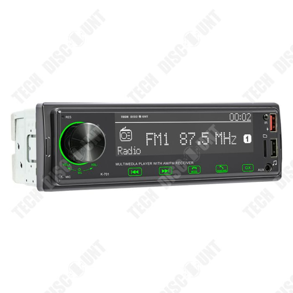 TD® Bilradio Bluetooth 2.5D touchscreen MP3-afspiller bilradio bluetooth bilplacering syv farver lys