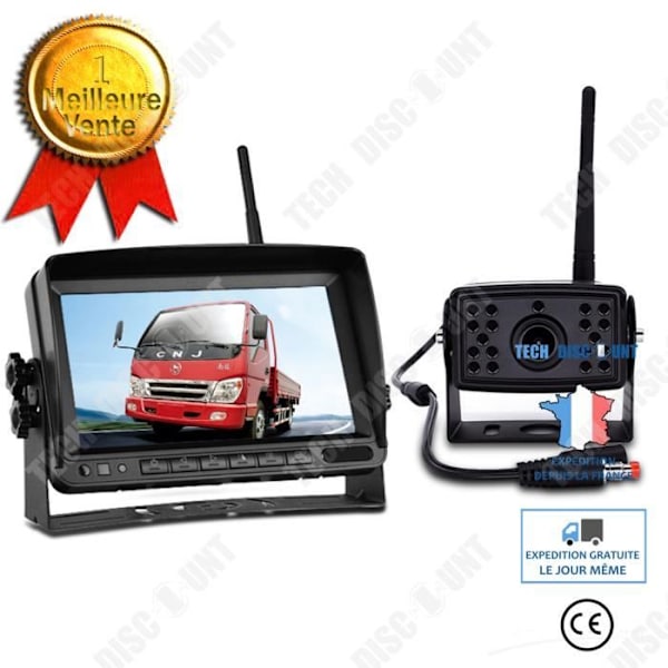 TD® 720P trådlös WIFI backup kamera 7 tum lastbil digital signal display HD nattseende vattentät