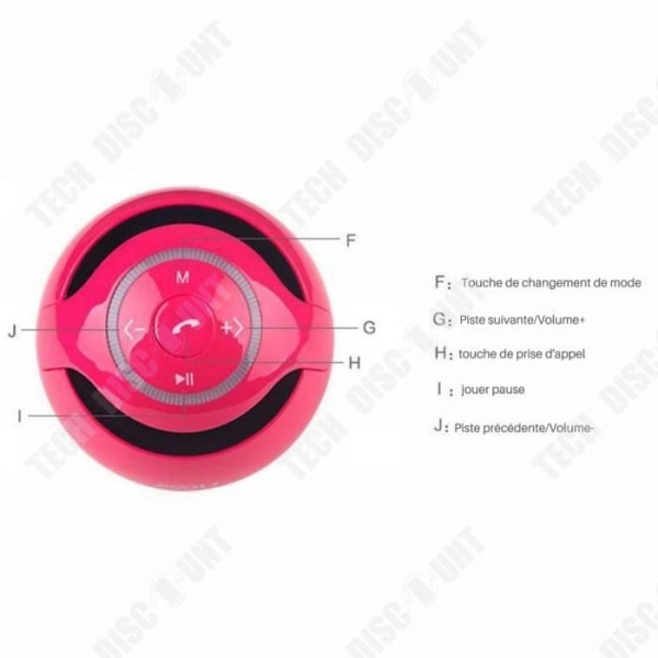TD® trådlös Bluetooth-högtalare, portabelt litet ljud, färgglada minilampor, plug-in för utomhusbruk för bilsubwoofer