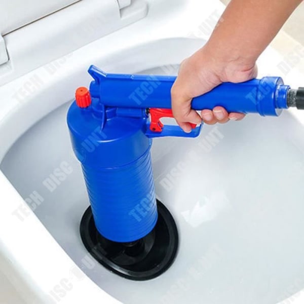 TD® Tryckluft Toalett Pipe Unblocker Pump för diskbänk Tvättställ med 4 olika sugkoppar