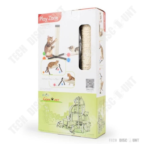 TD® skrapstolpe med klockor kattträd för sisalstolpe rep vertikal billig vuxendesign stor stor liten stam skrapare grå