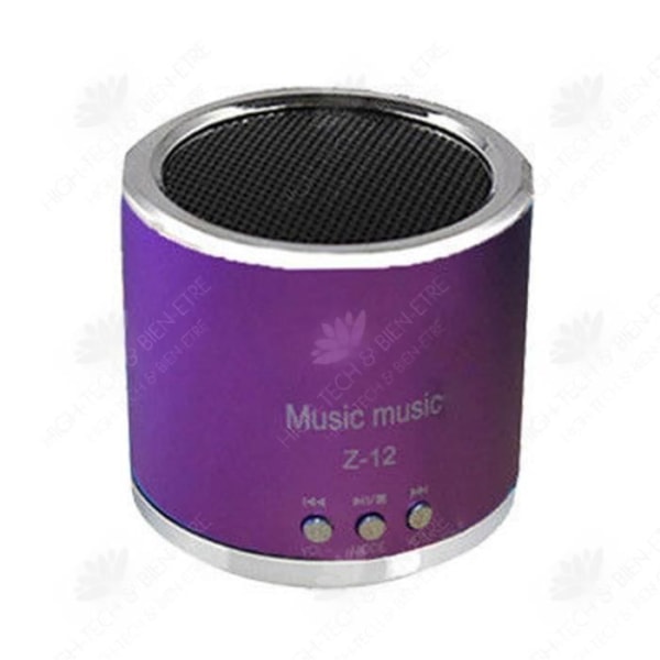 HTBE® USB FM-radio Bärbar trådlös minihögtalare Micro SD TF MP3-spelare Lila