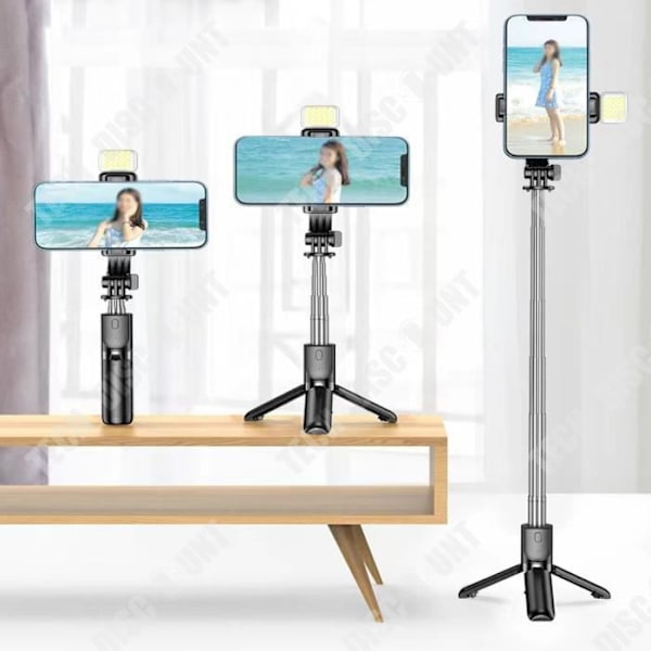 TD® Mobiltelefon skønhed kontor foldbar bluetooth selfie stik lys fyldning mini vibro bærbar stativ til live.