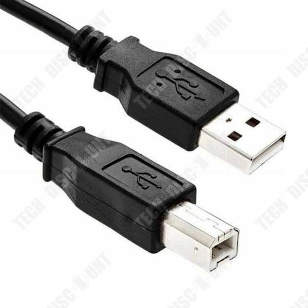 USB 2.0 Printer Kabel 2m Høj Hastighed Ren Kobber Firkantet Port A-B Computer til Scanner Kabel USB Computer til Printer Kabel Sort