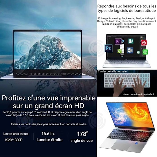 Kannettava Tietokone - INN - 15.6 tuumaa - Intel Core - 16 Gt RAM - SSD 512 Gt - Sormenjälkilukijalla avaus