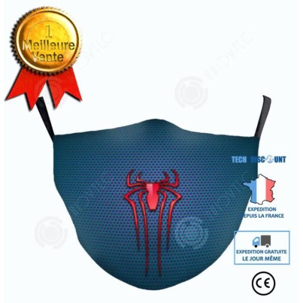 INN® Masque Marvel Spiderman vaskbar stof mand mand kvinder mode 3D tryk gave jul fødselsdag