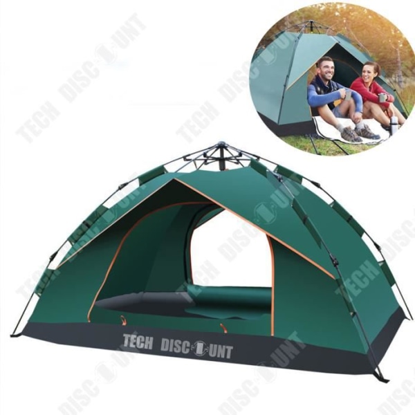 TD® campingtält med helautomatiska glasfiberstolpar strandtält med solskydd och ventilation