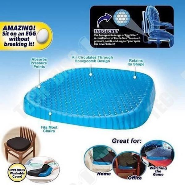 TD® Multifunktionell Ägg Andas Icy Kudde Pall Kudde Cool Cushion Four Seasons Universal Sommarstolsdyna Bil