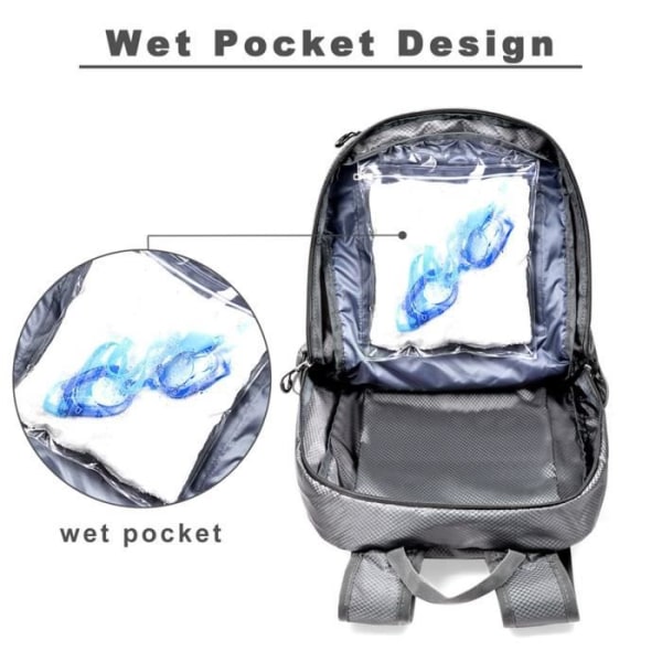 Reppu - Määrittelemätön - Aurinkokäyttöinen taitettava - 50L - Unisex - Vaellus Grå