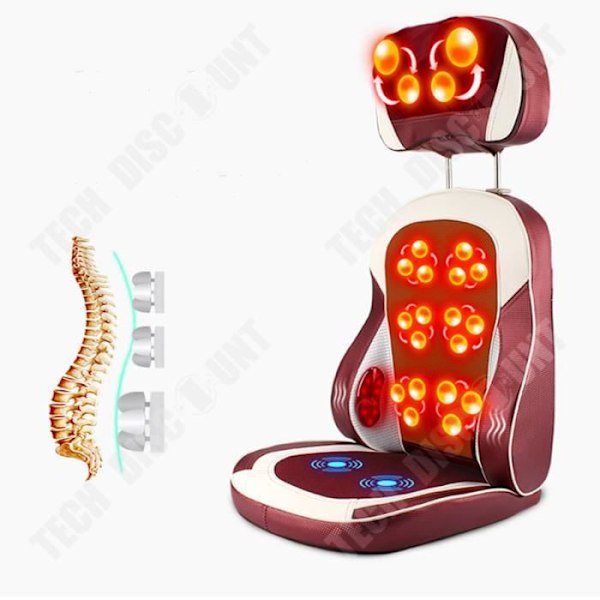 TD® Profi sähköinen shiatsu hierontatuoli rentoutumiseen, kehon koko, vyötärö, hartia, selkä, tyyny kotiin, infrapuna, värähtely