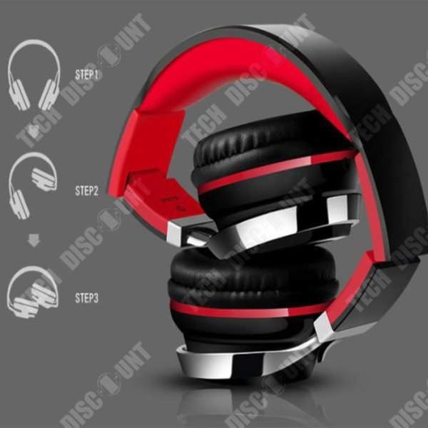 TD® Wired Subwoofer Headset Hörlurar Mp3 Mobiltelefon Folding Line Control K Song Eat Chicken Universal Headset