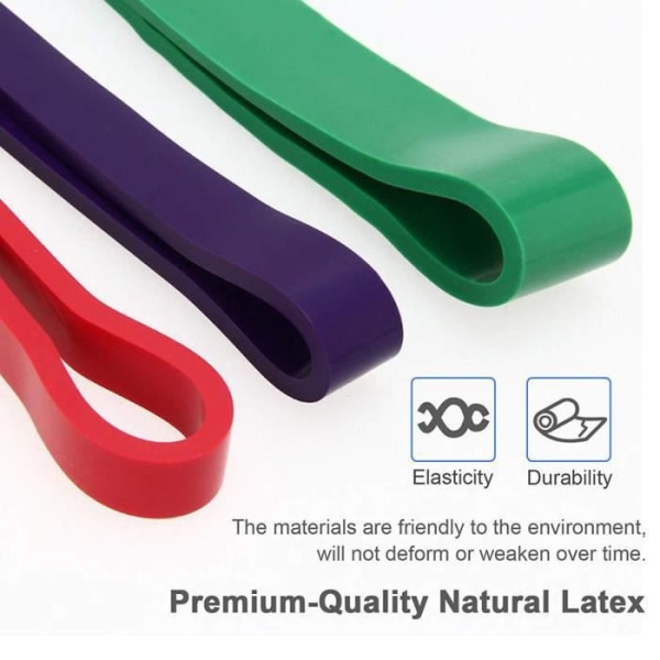 Naturligt latex elastiskt motståndsband för bodybuilding Pilates Yoga Röd