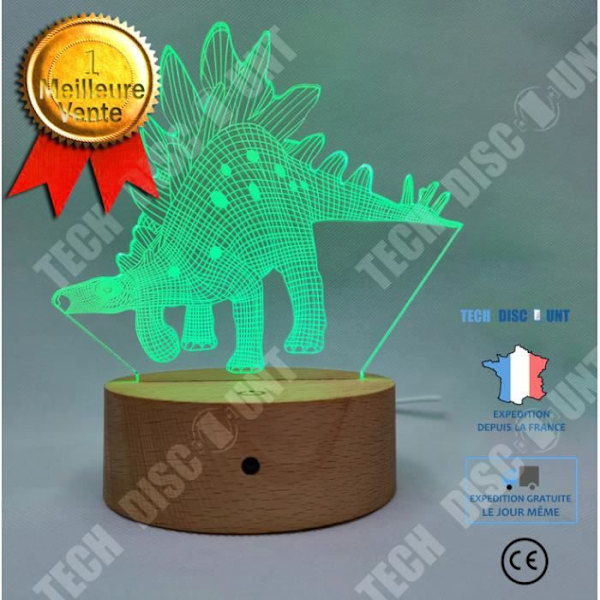 TD® 3D berøringslampe farverig Pa-44