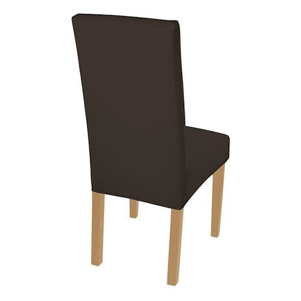 TD® 6-delad stolsöverdrag i elastisk fiber/modern elegant design för inomhus- och utomhusdekor, tidlös brun