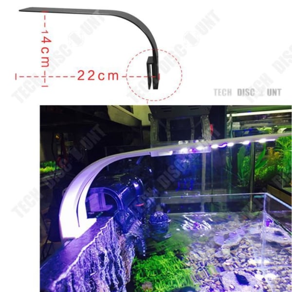 TD® 30 cm led akvarielampa för barn utomhus sängkontor svart med inomhusklämma billig fotosyntes belysning värme