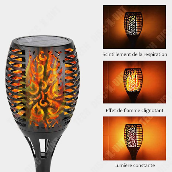TD 4 stykker LED flamme sollys IP65 vandtæt have landskab simulering lys lampe sollys med flamme effekt