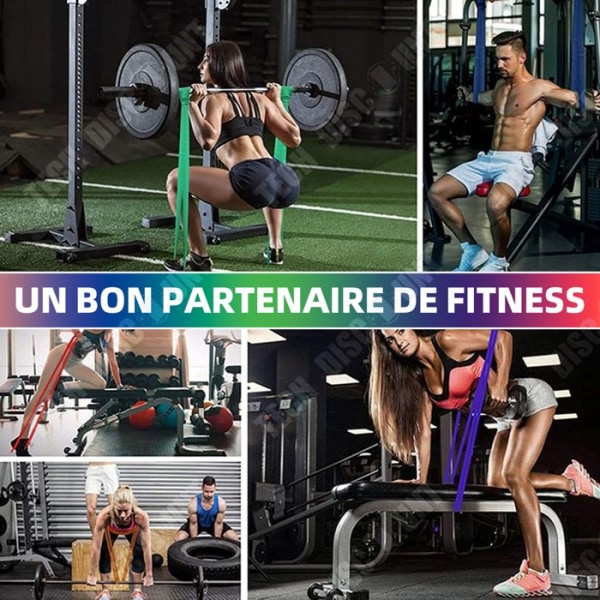TD Elastique Musculation 7 kpl joustavaa liikesarjaa, urheilun joustava vastus, joustava muokkauksellinen harjoittelu.