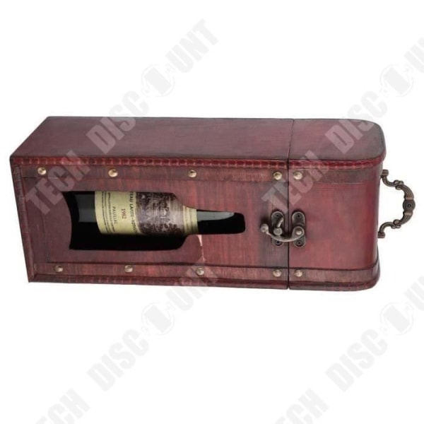 TD®Bärbar vintagevinförvaringslåda i trä/gourmetlåda/vintillbehör