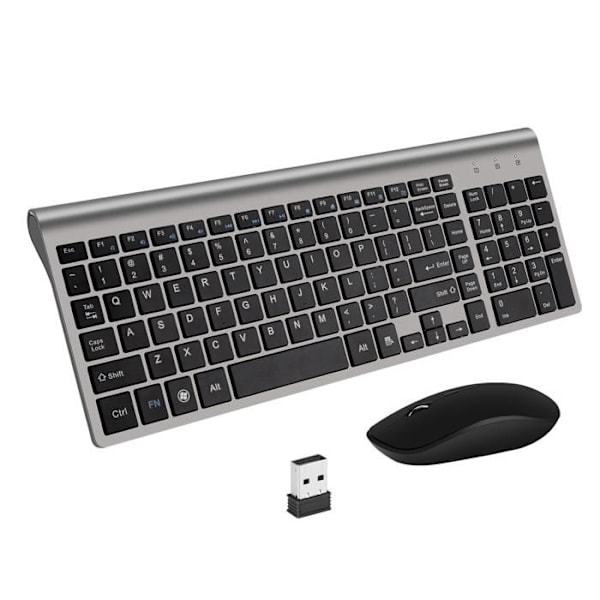 Trådlöst tangentbord och mus - QWERT TD® - Combo - 1600 dpi - Bluetooth - USB 2.4GHz