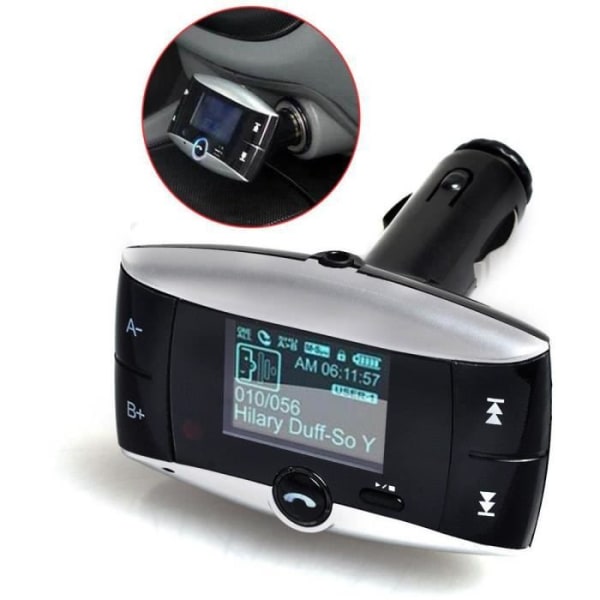 Bluetooth Car Kit MP3 Player Kit FM-sändare bilsats med SD TF-kort USB-läsare fjärrstyrt bilstyling Sänder