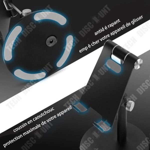 Skrivbordsstöd - TD® - Universal - Justerbar - 360° rotation - Aluminiumlegering