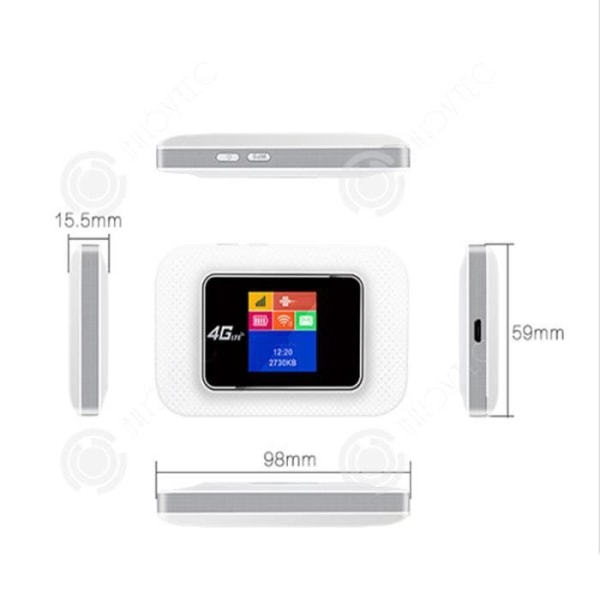 INN® Kannettava wifi 4G Unicom Telecom Mobiili Trois Netcom voi syöttää vakaata SIM-kortt-signaalia kannettavalle valkoiselle wifi-laitteelle.