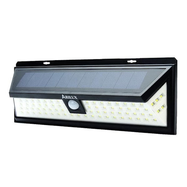 Utomhusvägglampa 80 LED PIR Rörelsedetektor IP65 - ARILUX AL-SL12 - Svart