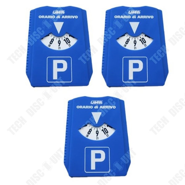 Parkeringsskiva - TECH DISCOUNT - 3 st - Blå - 15,4x12,4x0,8 cm - Hållbar Blå