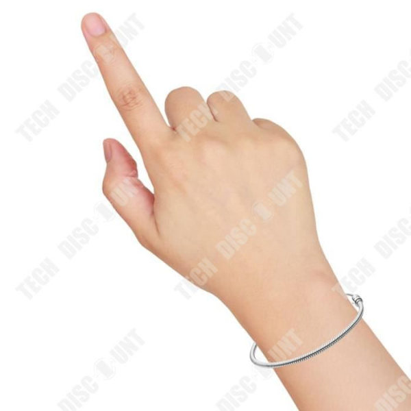 TD® Käärmeennahkaketju Säädettävä Rannekoru Miehille ja Naisille S925 Sterling Hopea Charm Katu Korut