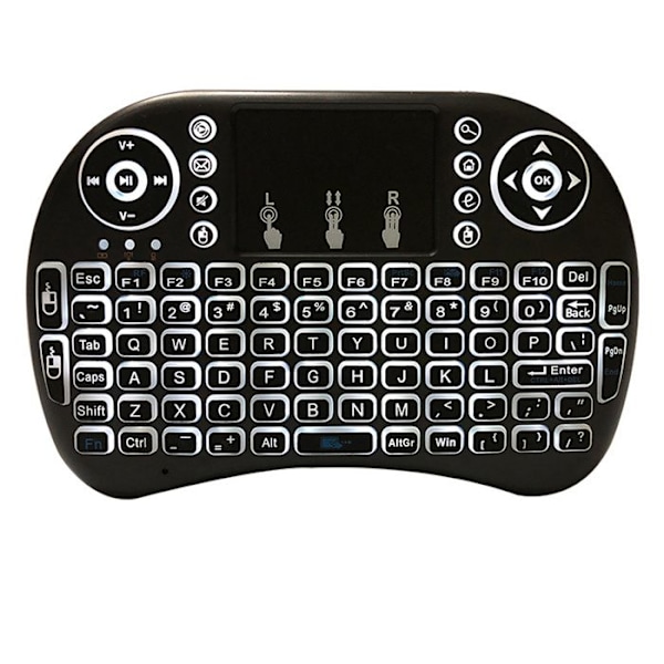 Mini QWERTY-tangentbord - TD® - Trådlöst - Ergonomiskt - Multifunktionell pekplatta - Bakgrundsbelyst