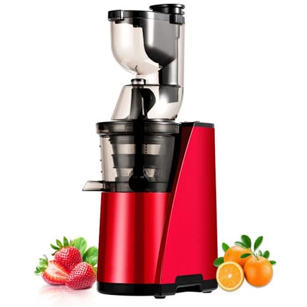 Inhemsk juicepress, separation av rester av juice, Köttprodukter, Grönsaker, Frukt, Helautomatisk juicepress Röd