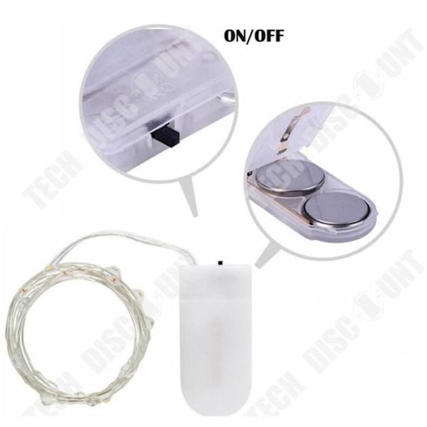 TD® Batteridrivna LED String Lights 10M 5M 4M 2M Koppartråd Fairy Lights String Lights - Modell: 5M DC12V Lila - MILEDCA0