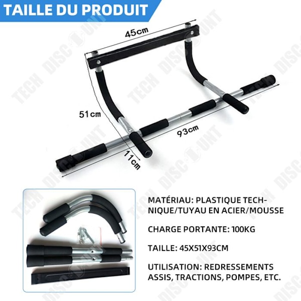Drag rep - TD - Dörrram - Robust konstruktion - Lätt att använda - Maxvikt 100kg