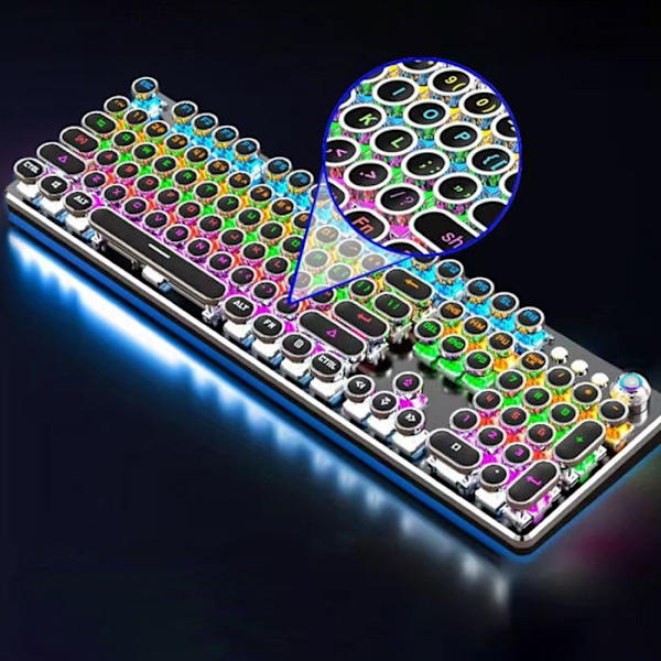 QWERT TD® Pelinäppäimistö Kaapeloitu Metallinen RGB Taustavalaistus Kestävä 104 näppäintä Mekaaninen Kytkin Langallinen Yhteys