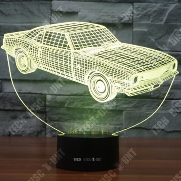 TD® 3D skrivebord computer Lys Berøringskontrol Syv farver Kreativ form Fjernbetjening Bordlampe